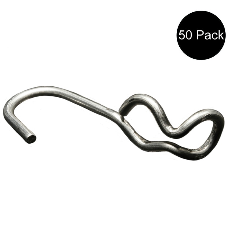 (50) SJ Hook Ends Heavy Duty for Tarp Hook Strap Tie Down Bungees 3/8" - 7/16"
