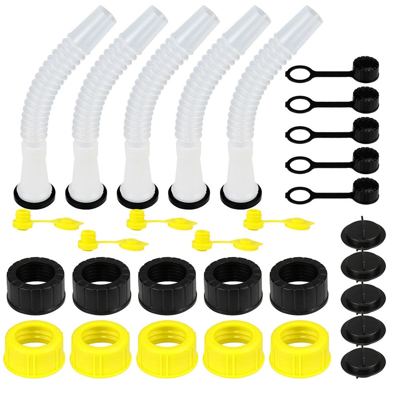 Replacement Gas Can Spouts 5 Sets Refuel Lawn Mowers Trimmers Edgers UTV & More