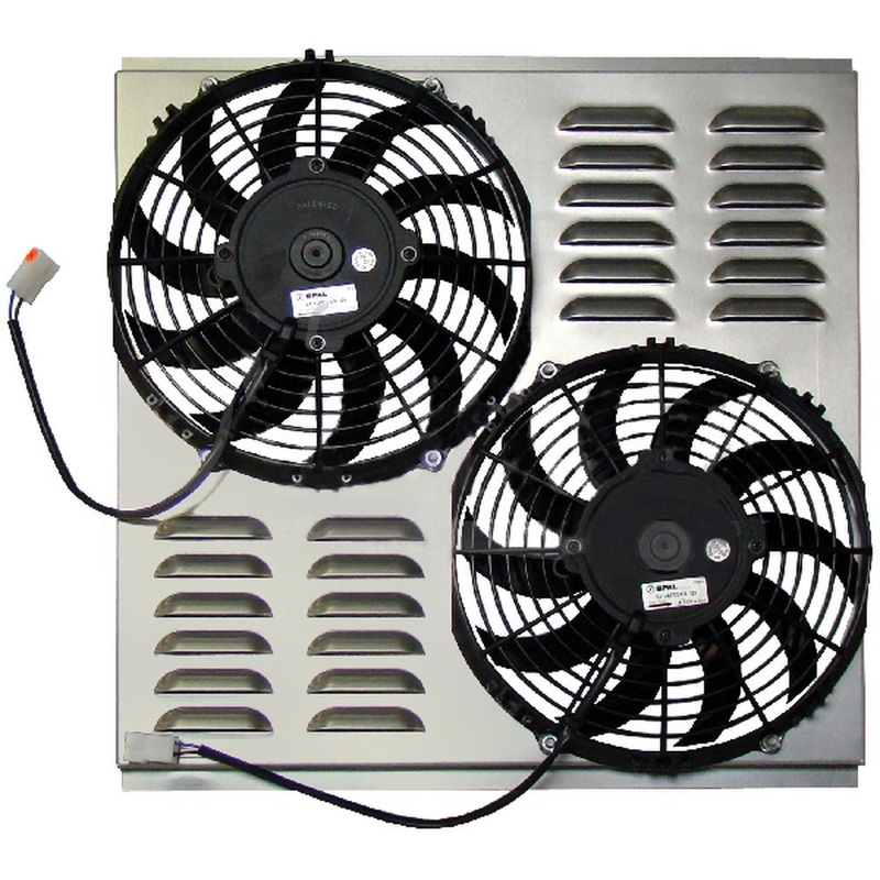 Z40098 Dual 10" Electric Fan & Shroud - 18 3/8 x 19 x 2 5/8