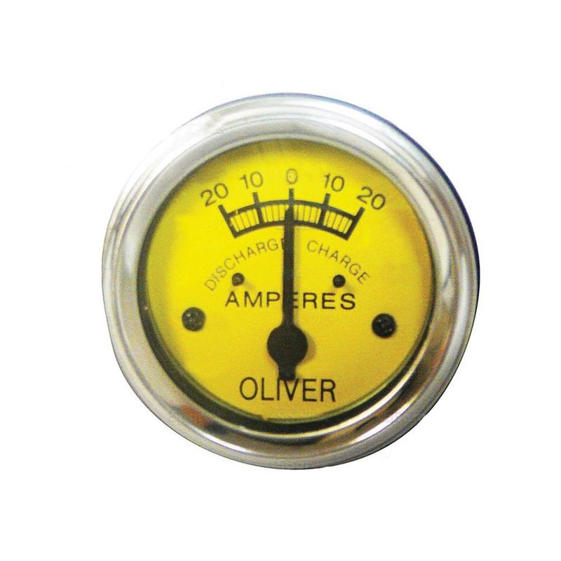 S.53145 Gauge, Ammeter, Yellow Face, 20 Amp Fits White Oliver