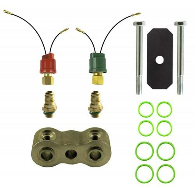 888301441 Dual High & Low Pressure Switch Kit, w/ 3/4" Spacer Fits John Deere