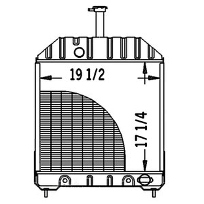 New Radiator Fits Ford/New Holland FITS: 555, 555C, 555D, 575D, 655C, 655D,