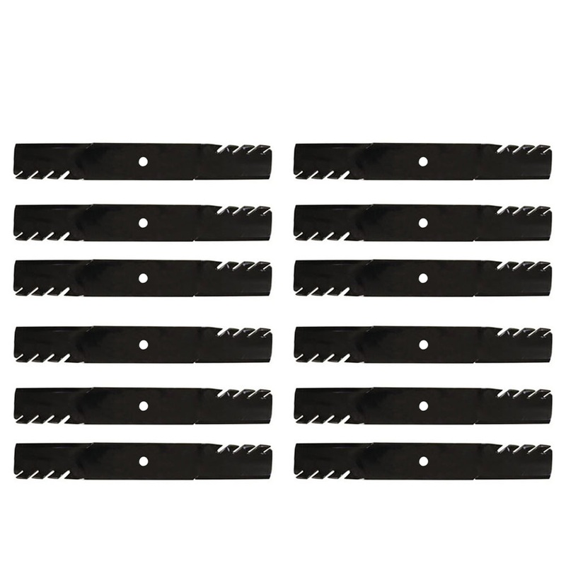 12PK Fits Gator Fits HighLift Mulching Blades 60" Fits Toro Fits Exmark 20 1/2"