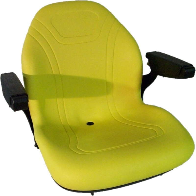 Yellow Seat w/ Armrests & Bracket Fits John Deere Tractor X720 X724 X728 X740