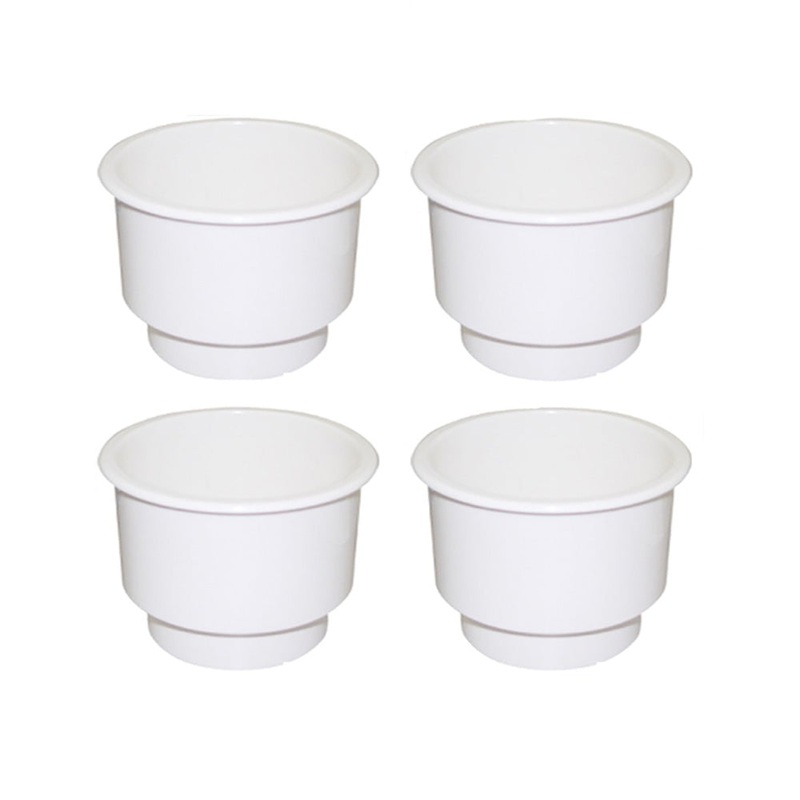 4PCS White Plastic Cup Drink Can Holder Universal for Car Truck Boat Marine RV