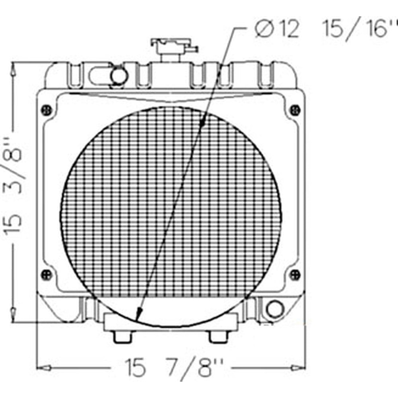 A and I, 66301-58710 Radiator, Fits Kubota Compact Tractor