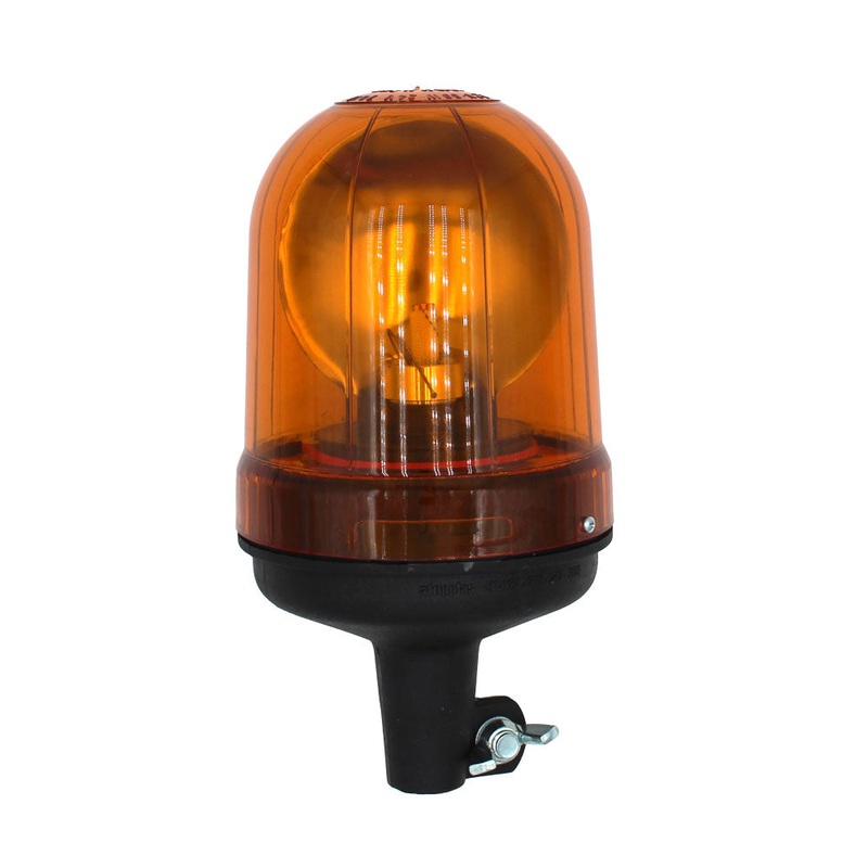 Beacon Warning Light- 12V Halogen Amber Rotating Flex Mount Fits John Deere