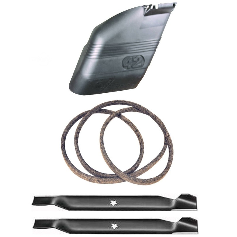 Deck Blades Belt Deflector Combo Fits Craftsman 42" LT1000 144959 138971 130968