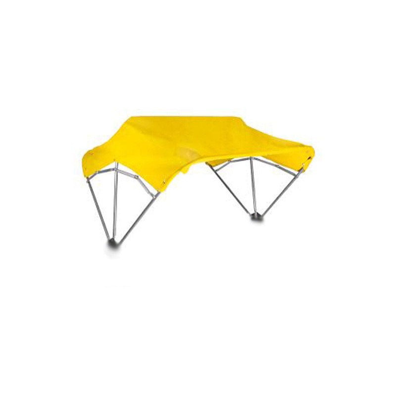 3-Bow Tractor Canopy With Frame Fender Mount 48" - Yellow Fits Over Most ROPS