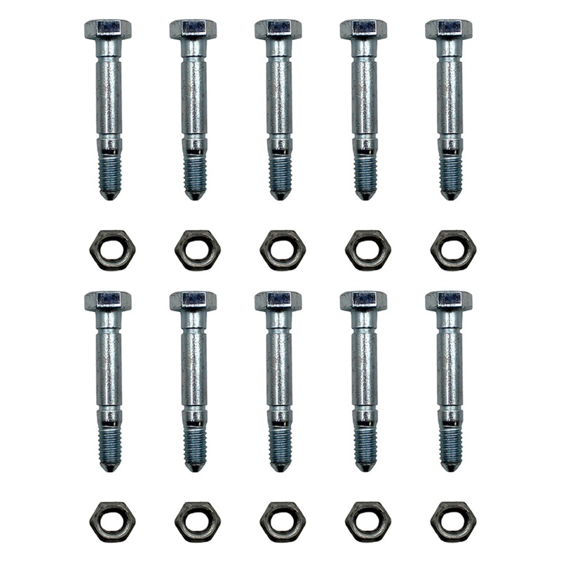 (Pack of 10) Shear Pin Bolt & Nut for Oregon 80-740, 80740 & Rotary 916 Auger