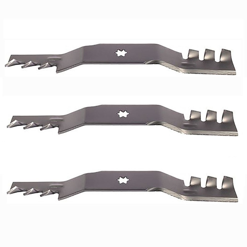 3 Lawn Mower Toothed Blades Fits Cub Cadet RZT 50" Deck 942-04053C