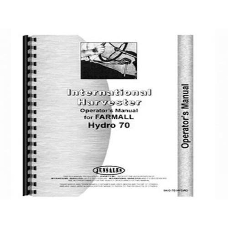 Operator's Manual fits International Hydro 70