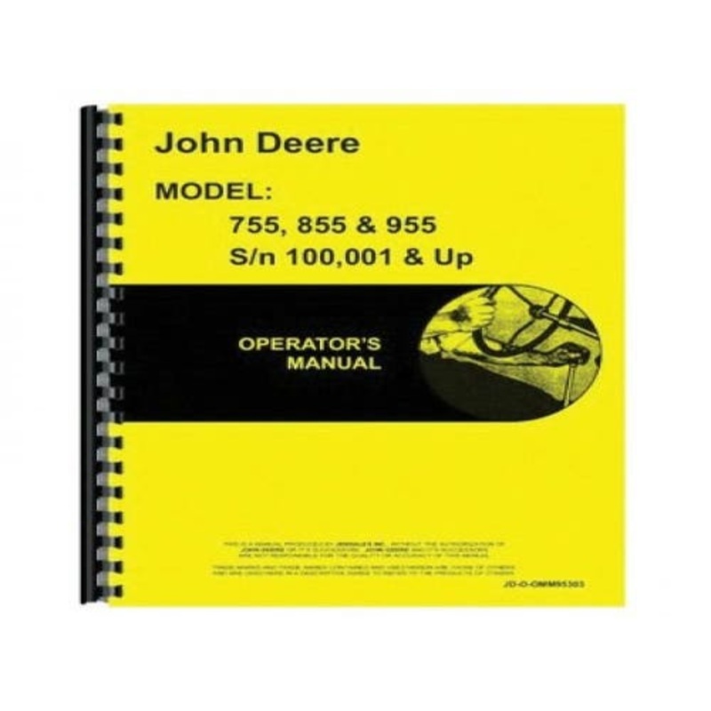 Operator's Manual fits John Deere 755 855 955 755 855 M95303