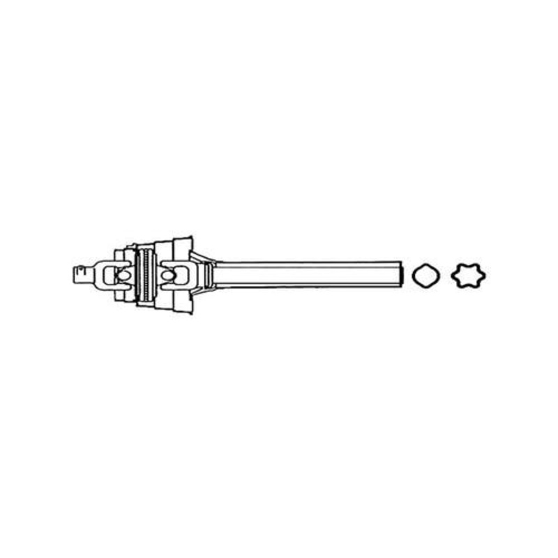 Complete CV PTO Driveline - 80 Degrees 1-3/8" - 6 fits New Holland BB940AS BB940R BB940S BB960AS BB960R BB960S fits Case IH LBX331R LBX332R LBX432R