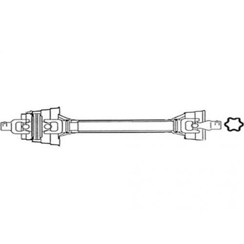 CV PTO Driveline 80 Degrees 1000 RPM 1-3/8"- 21 Spline fits Lilliston 9004 50015420