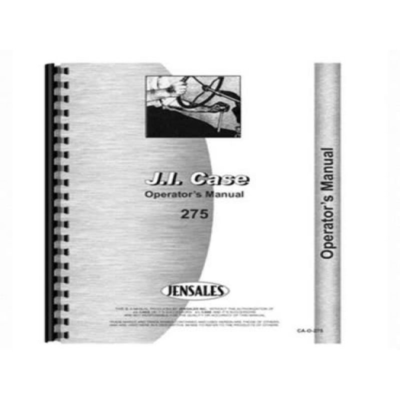 Operator's Manual fits Case IH 275