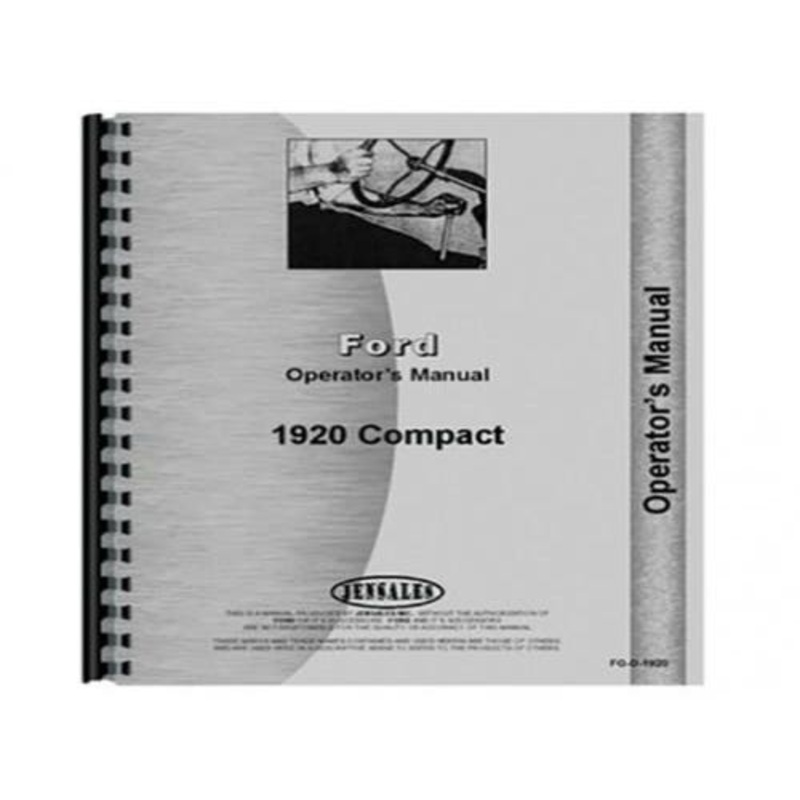 Operator's Manual fits Ford 1920