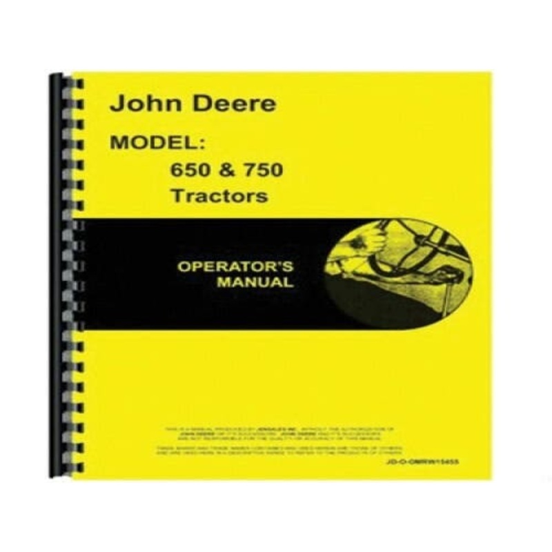 Operator's Manual fits John Deere 650 750 650 750 OMRW15455