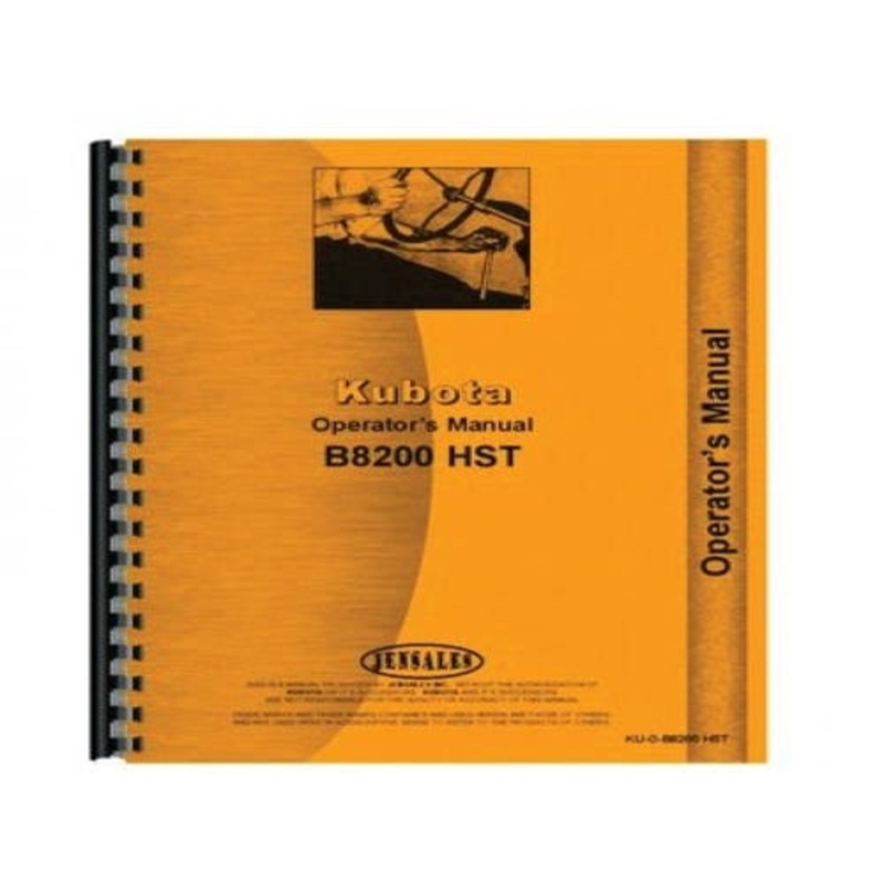 Operator's Manual fits Kubota B8200