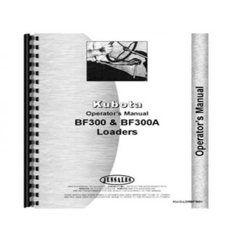 Operator's Manual fits Kubota B8200 BF300 BF300A BF350 B8200 B8200