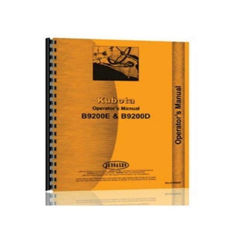 Operator's Manual fits Kubota B9200