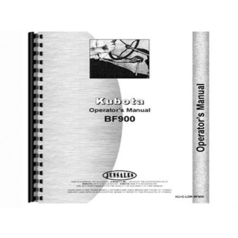 Operator's Manual fits Kubota BF900 L3750 L4150