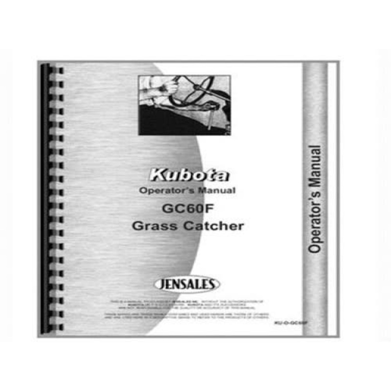 Operator's Manual fits Kubota GC60F