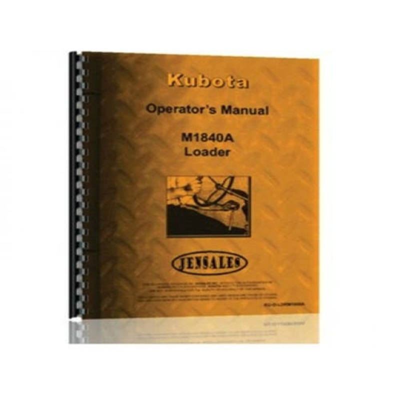 Operator's Manual fits Kubota M5950 M7950 M8950 M6950 M7950 M8950 M6950 M1840A M1850A M1860A