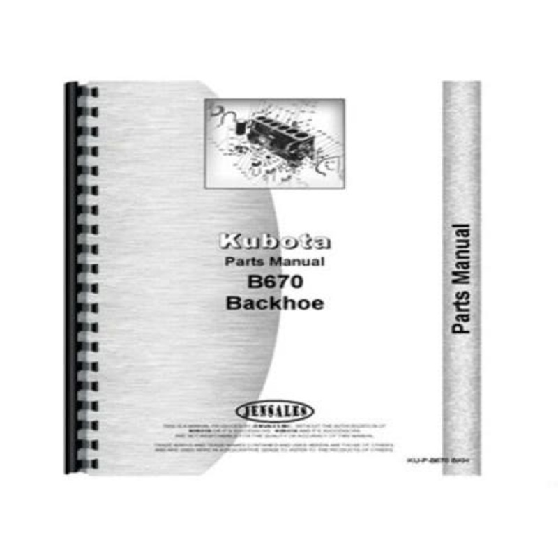 Parts Manual fits Kubota B6100 B7100