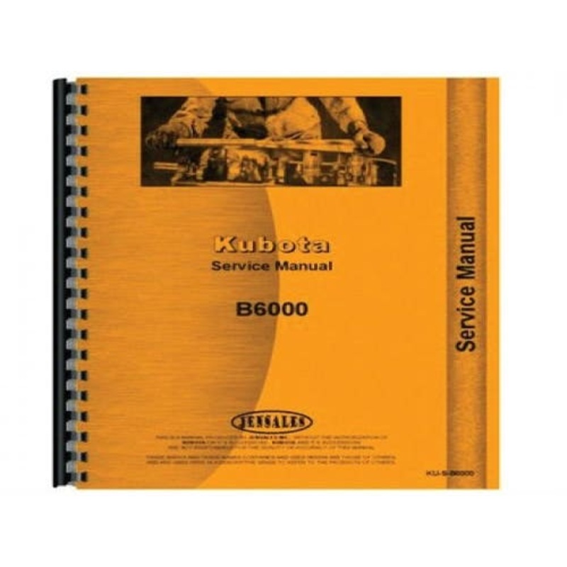 Service Manual fits Kubota B6000