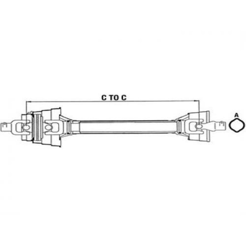 Complete CV PTO Driveline - 1- 3/8" -6 fits Land Pride AFM4011 AFM4013 AFM4211 AFM40200 fits Buhler / Versatile YT450 F0692-A 826-125C