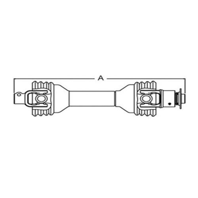 Complete PTO Driveline with Overrunning Clutch 1 3/8" 6 fits Massey Ferguson fits Hesston fits New Idea 700722799 fits Vermeer 94886001