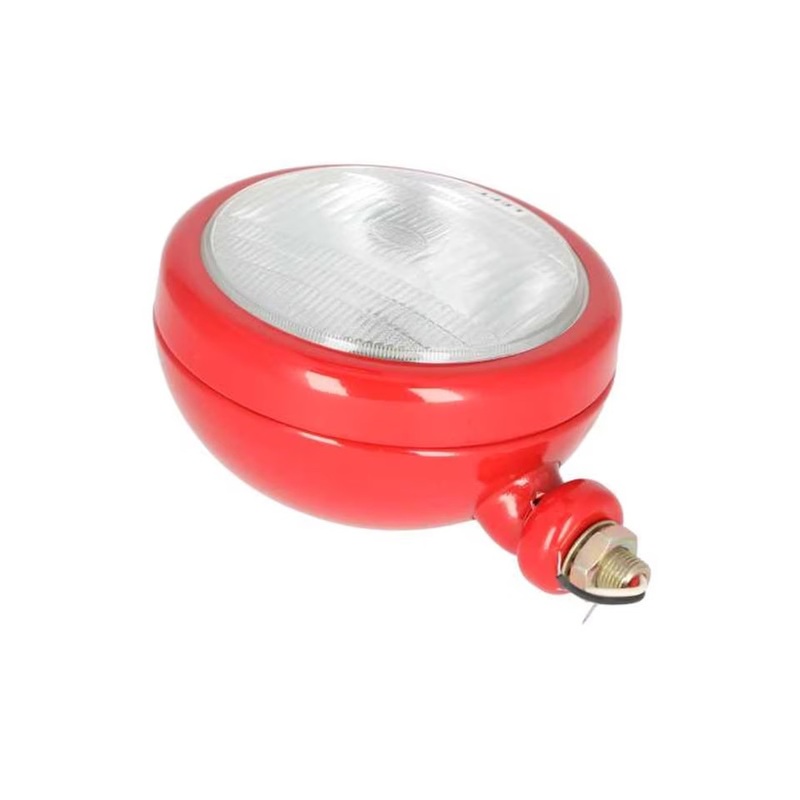 Headlight Assembly 12V Round Back Red - Left Hand fits International B414 fits Case 770 995 1200 fits David Brown