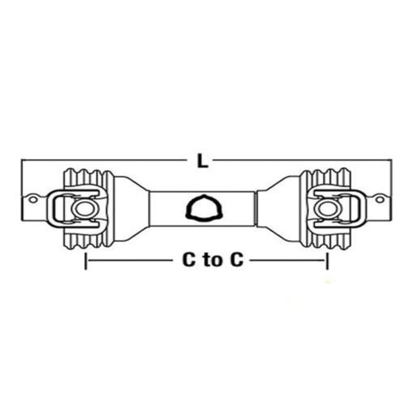 Universal PTO Driveline 1-3/8" 6 Spline QD Yokes PM14006637 fits PTO Drivelines & Parts CS62711 D756660 PM1400637 PM14046660 14046660 VTE1005