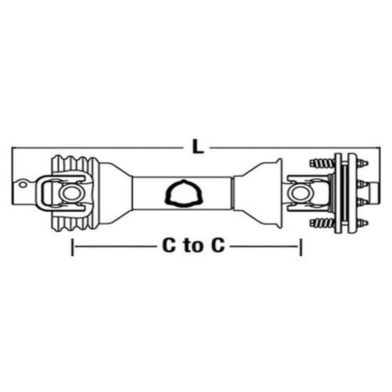 Universal PTO Driveline Rotary Tiller fits PTO Drivelines & Parts ECC4383S