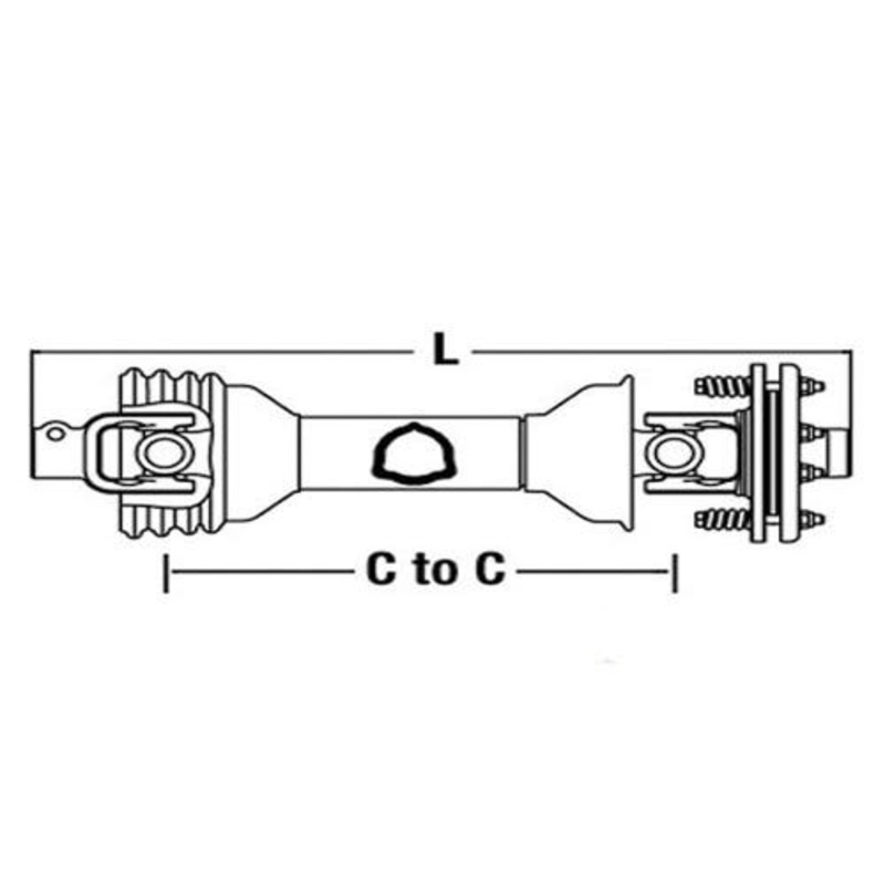 Universal PTO Driveline With 7.78" Friction Clutch fits Rhino TW60 260 272 TW72 fits Alamo A60B A72B RX60 RX72 AG60B AG72B 00775818 00781390