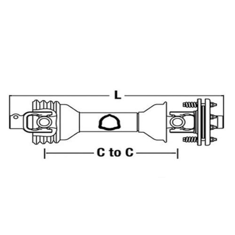 Universal PTO Driveline With 7.87" Friction Clutch 113 72H 114 84H fits Bush Hog 276 277 287 278 fits Rhino SE7 fits Kodiak HD72 HD72-2 HD84.2 113-72H