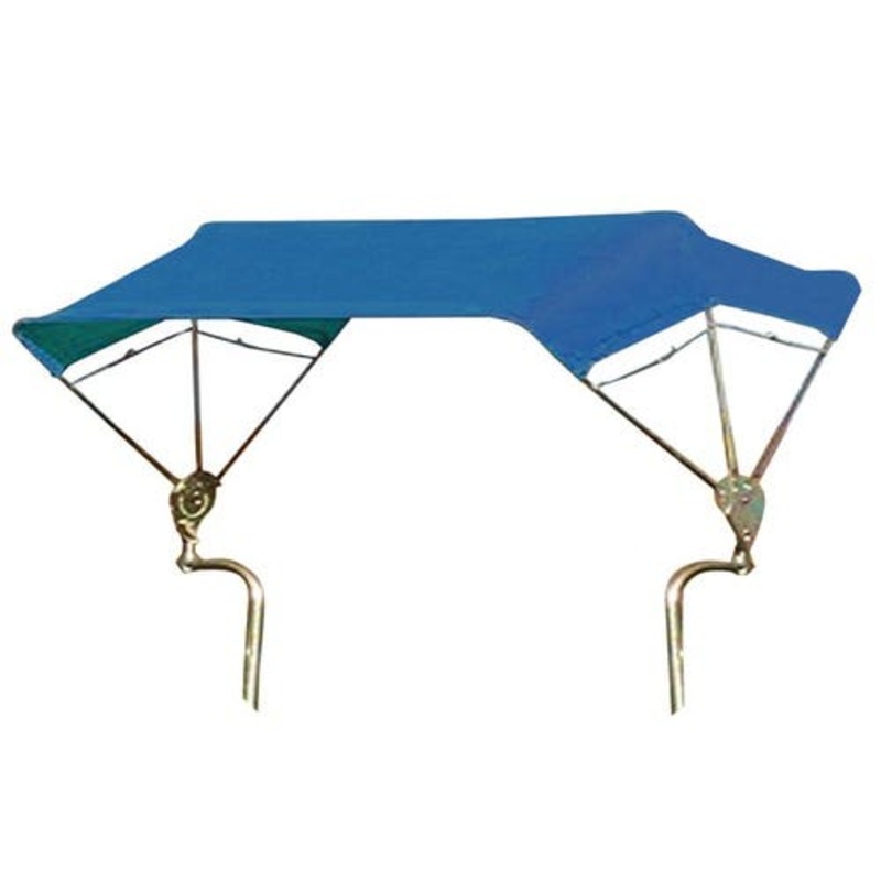 3-Bow Tractor Canopy with Frame Axle Mount 48" - Blue