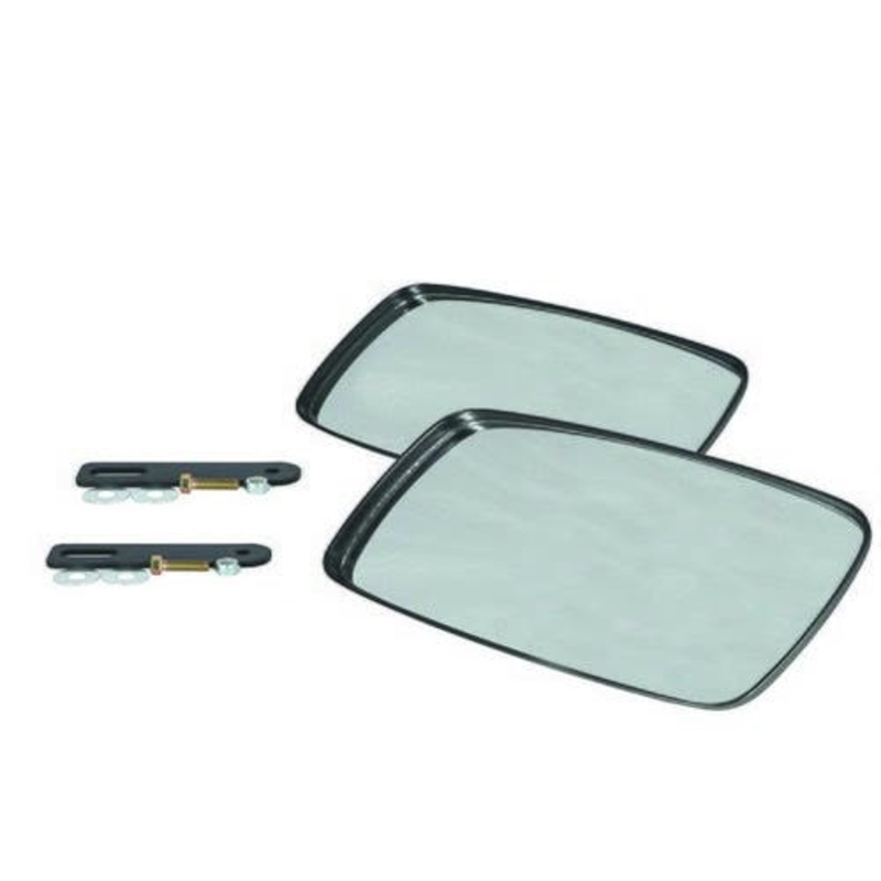 Mirror Assembly with Brackets - 2 Mirrors fits John Deere 200CX 210 300 300X 410 420 430 210 300 420 430 460 fits New Holland 240TL 250TL 260TL 270TL