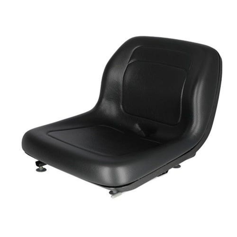 Bucket Seat with Rails Vinyl Black fits John Deere 2520 3120 4320 4520 4478301 fits New Holland 790501 E7NN400DF E7NN400ED fits Case