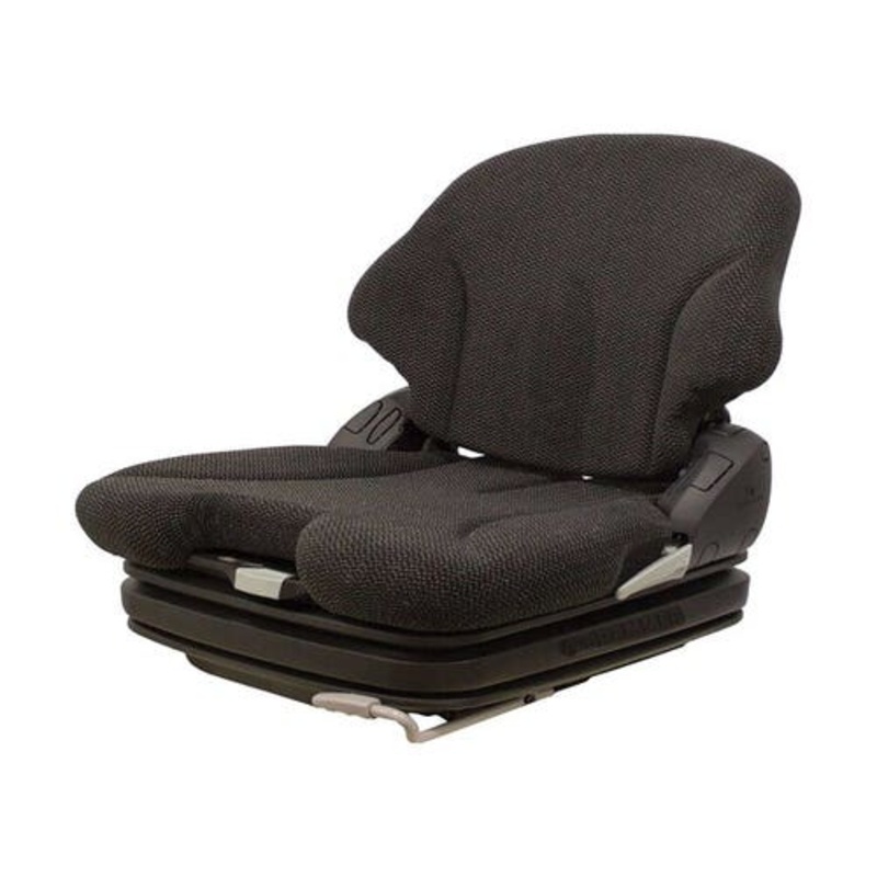 Seat Assembly - Air Suspension Fabric Black fits John Deere 4100 fits Case 1150 fits Caterpillar fits Bobcat S175 S185 fits Seats & Cushions MSG75/531