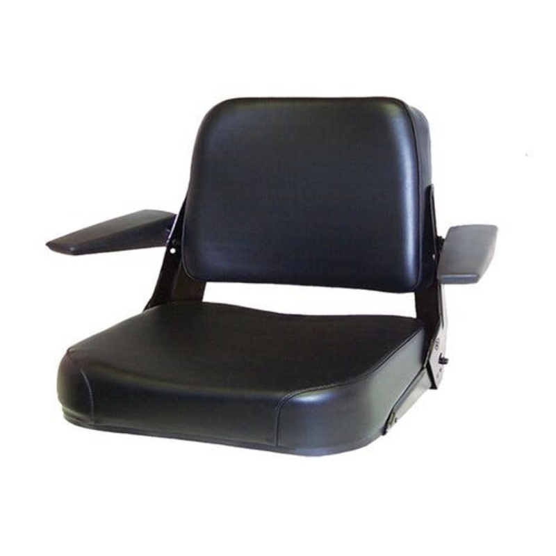 Seat Assembly Comfort Classic Vinyl Black fits Case 480C 480D 480E 480F 480FLL 480LL 580C 580D 580SD 584D 585D 586D fits Allis Chalmers fits Bobcat