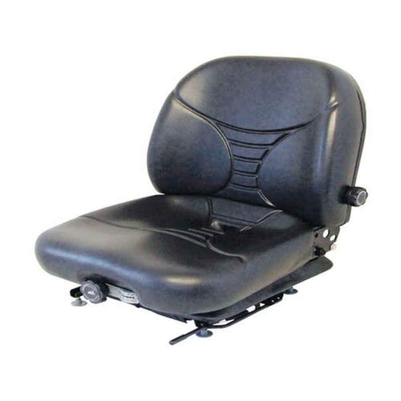 Seat Assembly - Mechanical Suspension Vinyl Black W/OPS fits John Deere 210LE AT315073 AT361224 KV24167 fits New Holland 86610722 fits Case