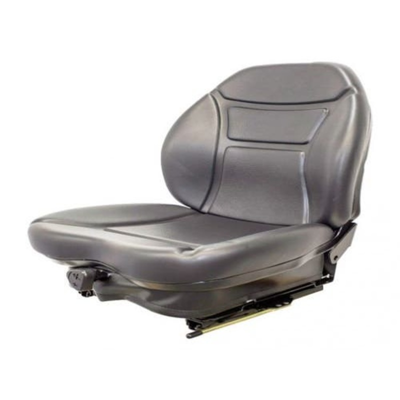 Seat Assembly - Mechanical Suspension Vinyl Gray fits John Deere AT315073 AT361224 KV24167 fits New Holland 8657476 fits Case fits Caterpillar