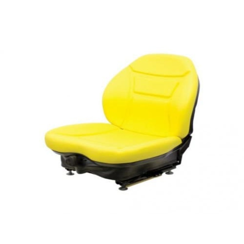 Seat Assembly - Mechanical Suspension Vinyl Yellow fits John Deere AT315073 AT361224 KV24167 fits New Holland 8657476 fits Case fits Caterpillar