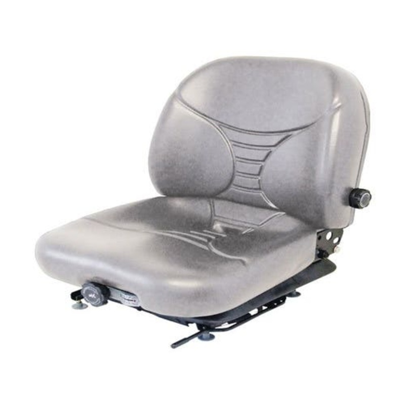 Seat Assembly Vinyl Gray fits John Deere AT315073 AT344971 AT347476 AT361224 fits New Holland 86591379 fits Case fits Caterpillar