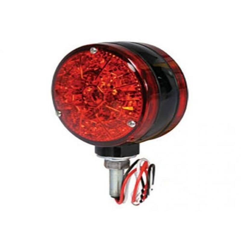 LED Safety Warning Light - 12V Red Round