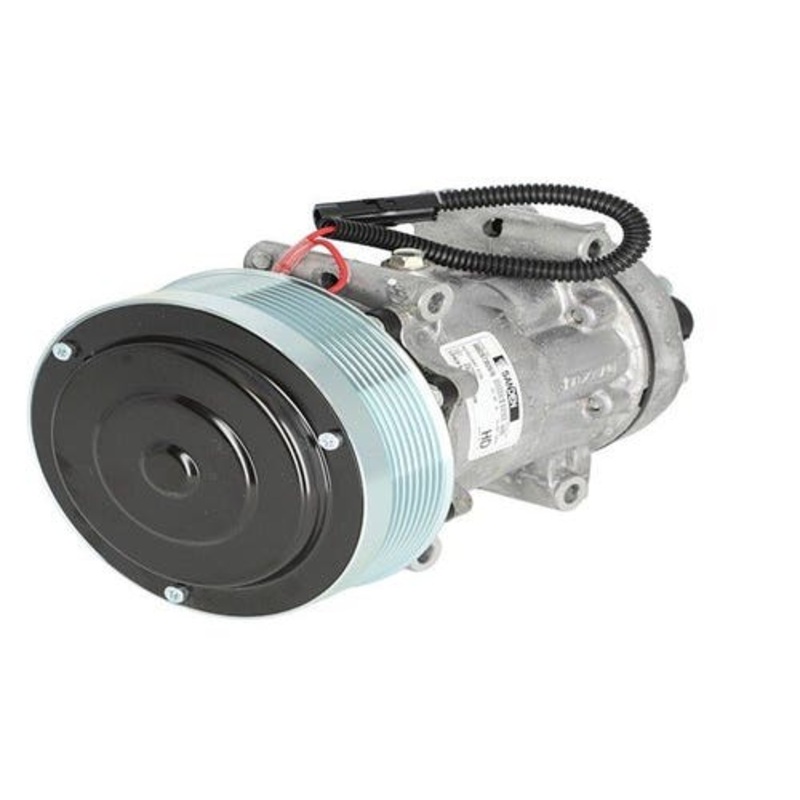 Air Conditioning Compressor - 12V OE Sanden SD7H15HD fits New Holland T8040 TG210 TG230 86993463 fits Massey Ferguson 504078610 fits Case IH 317008A3