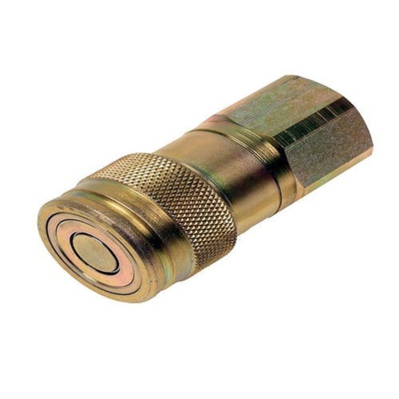 Hydraulic Quick Coupler Parker Female 1/2" Flat Face 3675 PSI fits Thomas T105 T137 T153 T175 T205 T250 T255 T320