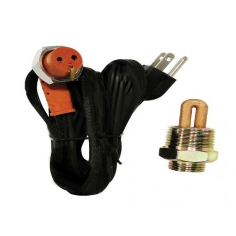 Frost Plug Heater - 1" 400 Watt 120V fits Massey Ferguson 1150 1155 fits Kubota D905 D1005 D1105 V1305 V1505 fits Yanmar 4TNE98 fits Belarus 800 900